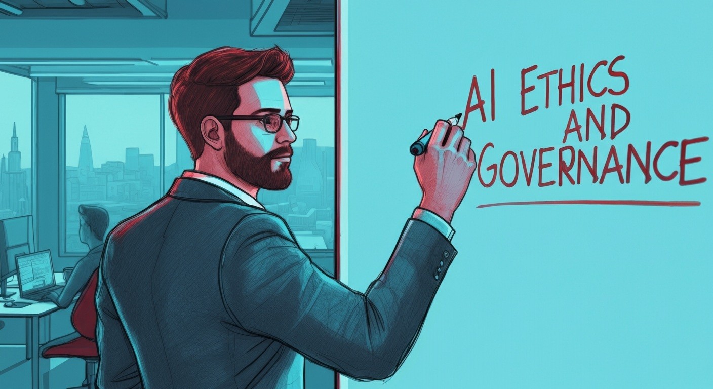 Mann schreib auf ein Whiteboard Information Security